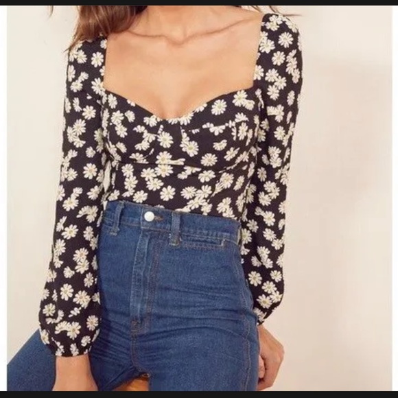 Reformation Daisy Chain Reign Top - 6/ Small - Picture 1 of 9